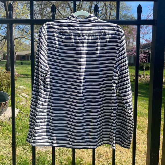 J Crew Striped Silk Tunic Blouse NWT - Picture 8 of 11